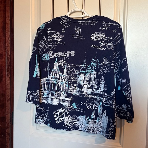 Allison Dailey V Neck, Cotton? Fabric.  Great Condition. - Picture 4 of 6